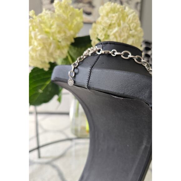 Talbots Silver Blue Disc Bead Necklace New - Picture 4 of 4